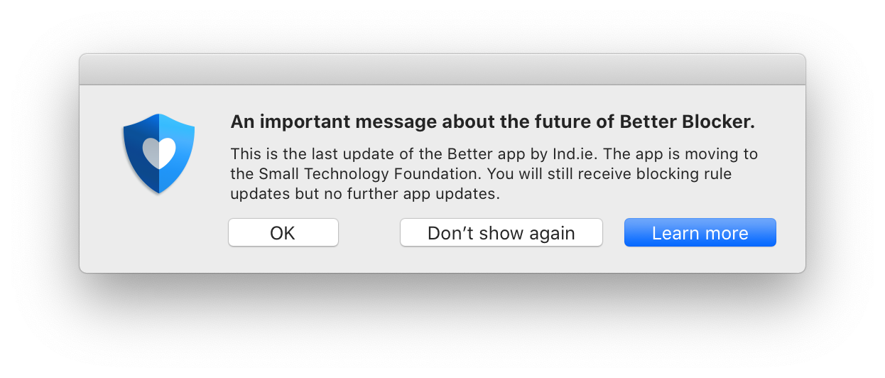 Screenshot of the alert people will see when they launch the latest macOS app, telling them about the migration and what to expect.