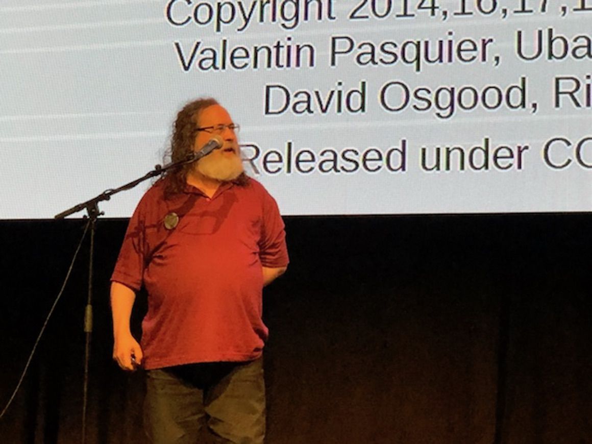 Richard Stallman on stage