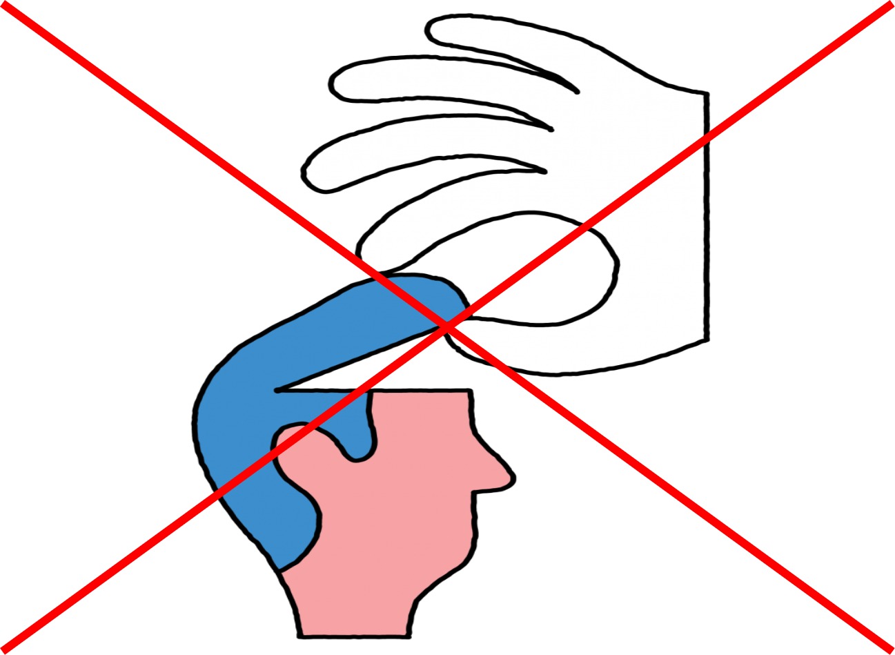 Illustration from Mariana’s article showing a person’s head being opened up with a hand. My version has it crossed out in red.