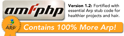Amfphp 1.2 to be released next week; generates Arp stub code in service browser.