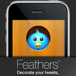 Feathers iPhone App: Decorate your tweets.